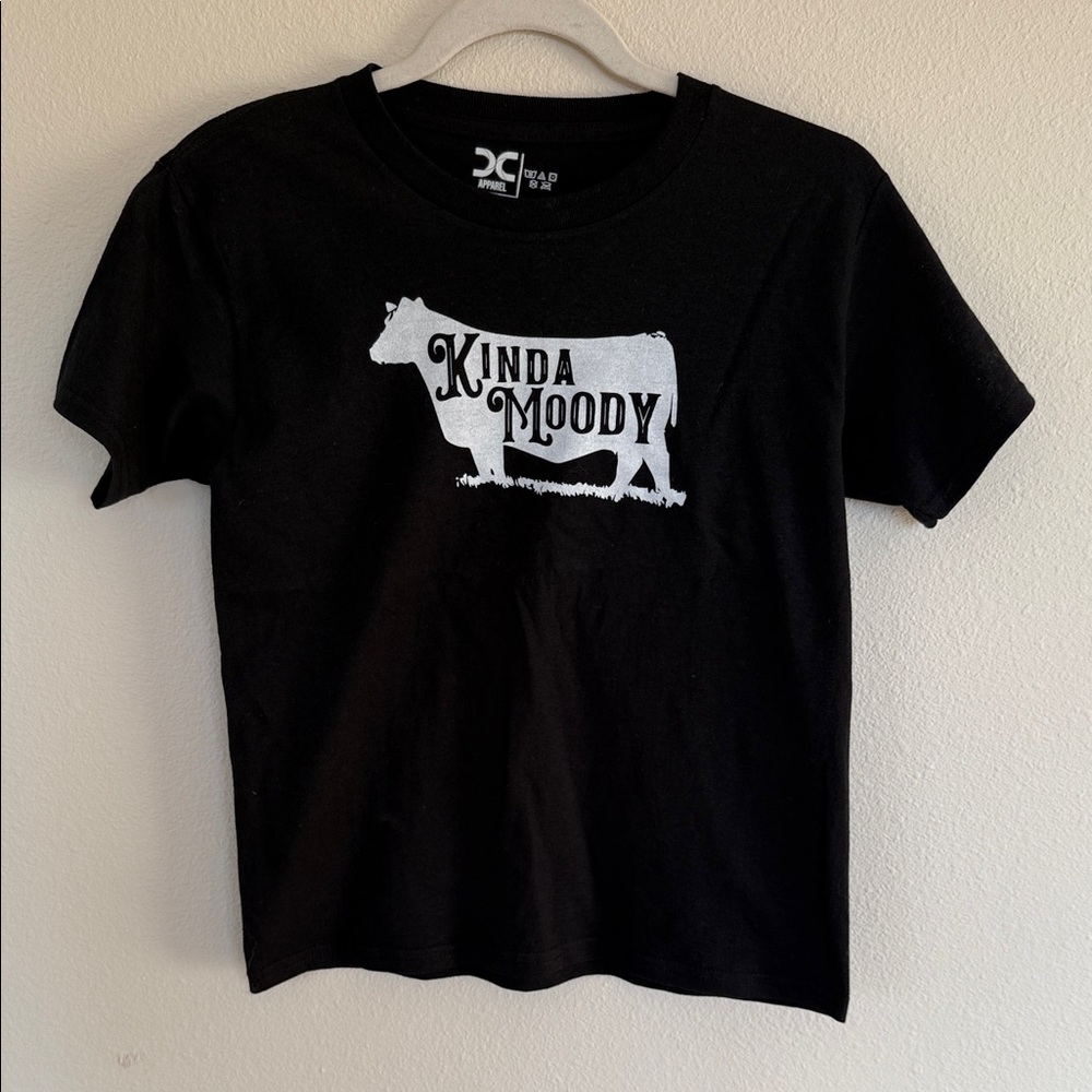'Kinda Moody' Kids Cow T-Shirt